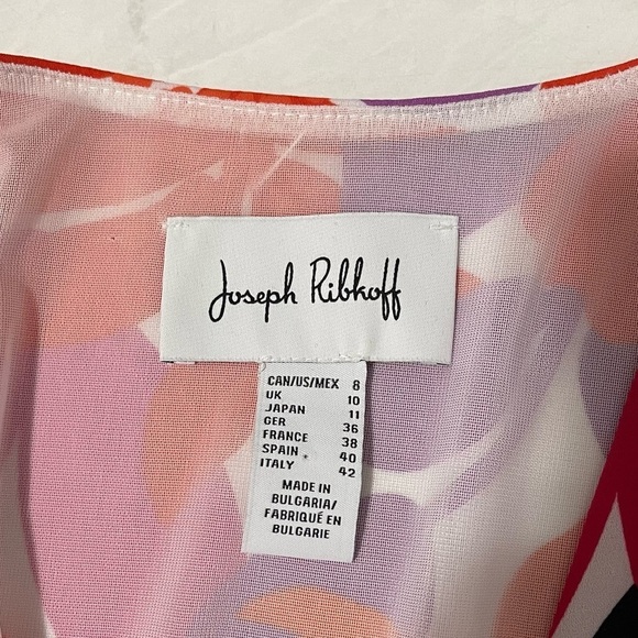 Joseph Ribkoff Orange Pink Floral Wrapped Maxi Dress Size 8 Formal Party Travel - Picture 5 of 7